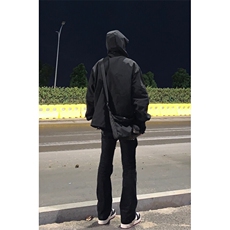 档口签约模特请档口勿盗图交叉绑带牛仔裤微喇叭裤控价68，男装牛仔裤，星座310A-4