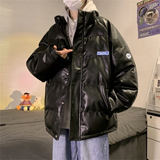 主推差价足纯色皮面包服PU皮棉衣加厚保暖外套XZ1213-MY16-P110，男装棉衣，星座1213
