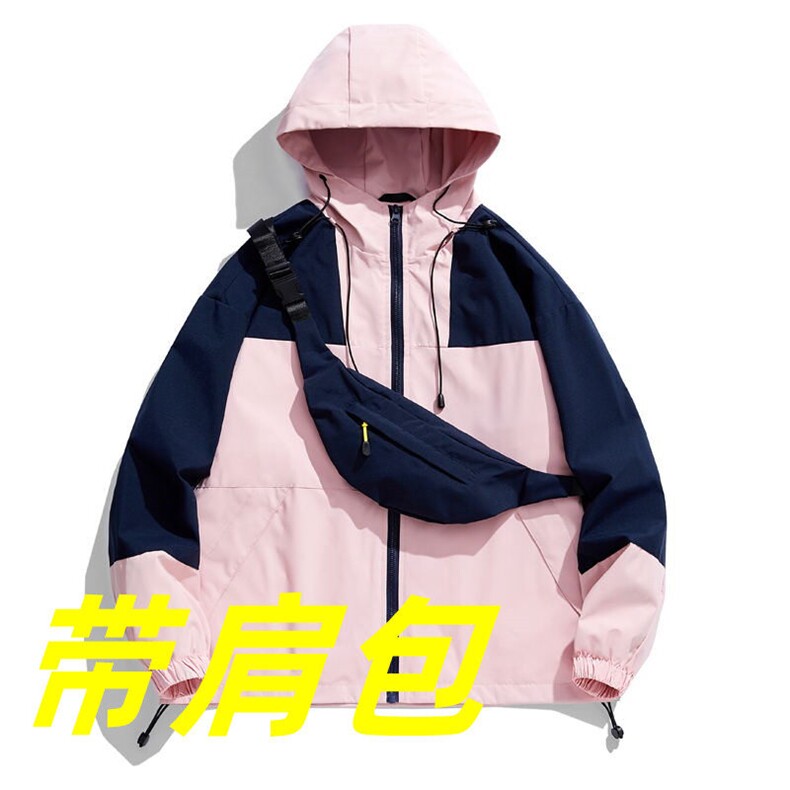 带包包夹克男户外工装风冲锋衣男女同款外套A168-CPM02-TP78图片