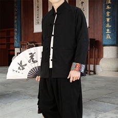 男士外套灯芯绒夹克套装盘扣立领风XZ1512-2502套装-P130，男装夹克，星座1512