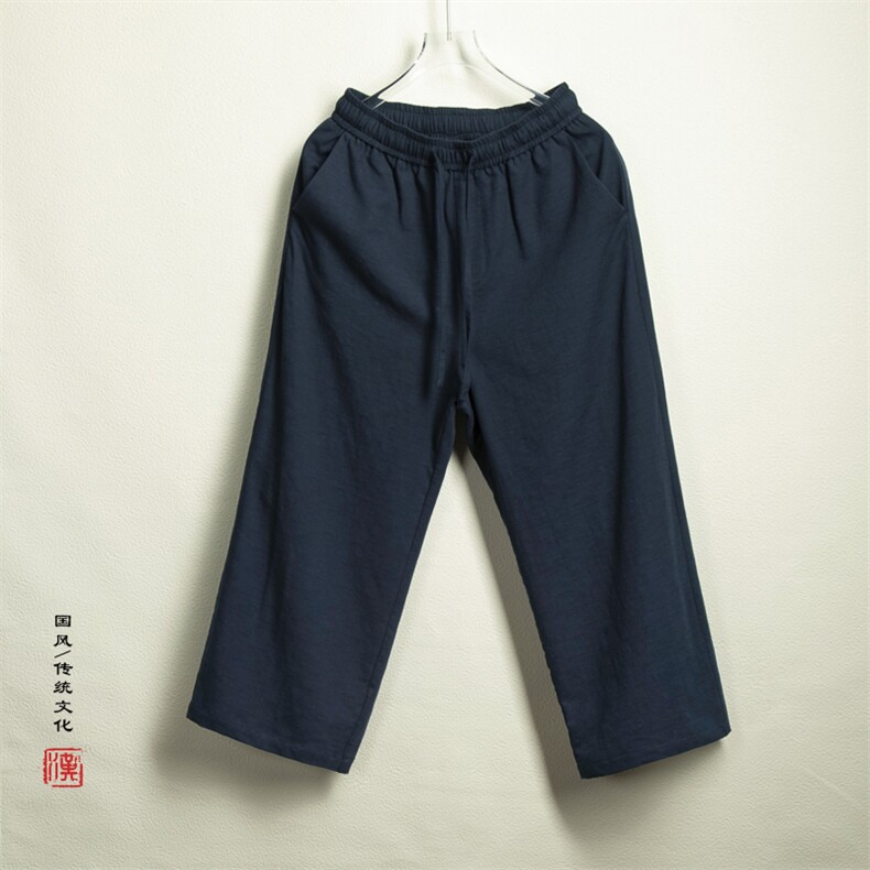春夏风男装棉麻直筒九分男裤X03裤子P75,男装休闲裤,钱塘802