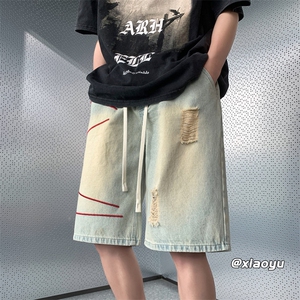 XZ616 夏季新款破洞牛仔短裤 TY843 P45控58图片