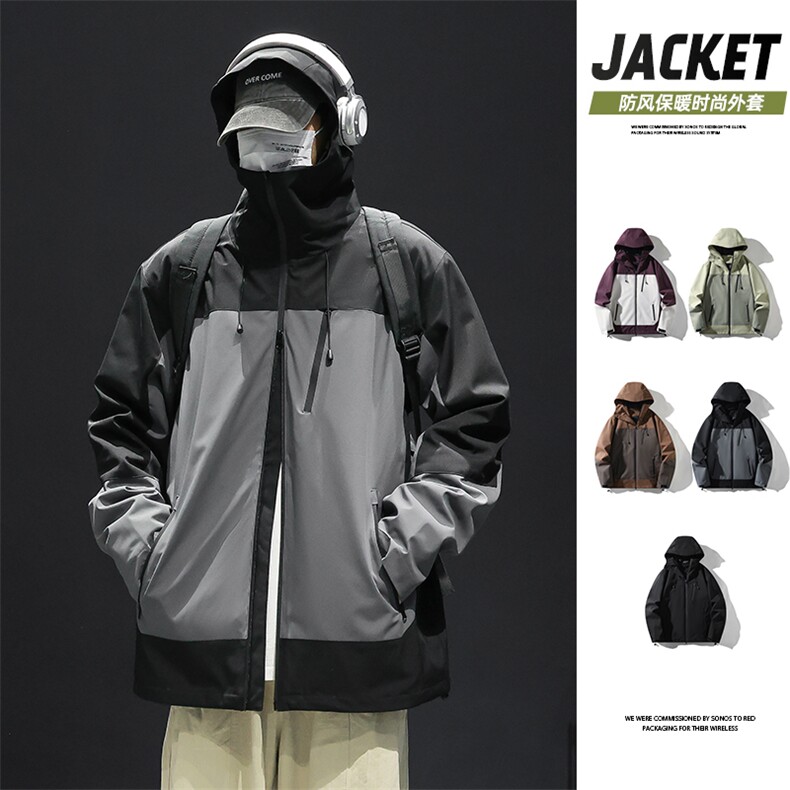 新款男女高品质户外登山服青少年学生冲锋衣夹克外套HS6607-P65,男装夹克,星座1206（原A206）