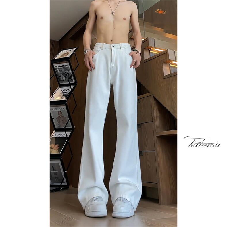 【网图慎上】美式微喇牛仔裤男修身牛仔裤A166-KZ30-特P35控69,男装牛仔裤,电商A166