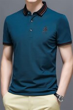 夏季纯棉纯色半袖POLO衫男士短袖T恤时尚上衣翻领t恤衫潮男装P55，男装T恤，钱塘6003A(原)4033A