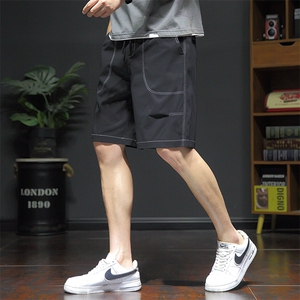 夏季新款短裤男宽松潮流港风百搭休闲五分裤运动短裤327-P20控48图片