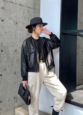 【现货】休闲皮衣外套，女装皮衣，芷炫