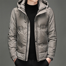 连帽休闲羽绒服男冬款中年保暖外套爸爸装上衣外套BJY08210-P205，男装羽绒服，电商B212（原钱塘6029）