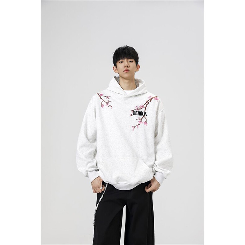 万针刺绣结构设计重磅秋冬全棉高品质美式高街连帽卫衣外套Y7701，男装卫衣，电商A486