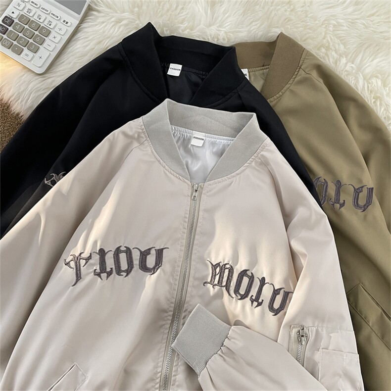 高品质春款款男员夹克贴标拉链休闲冲锋衣外套JK31 P55图片