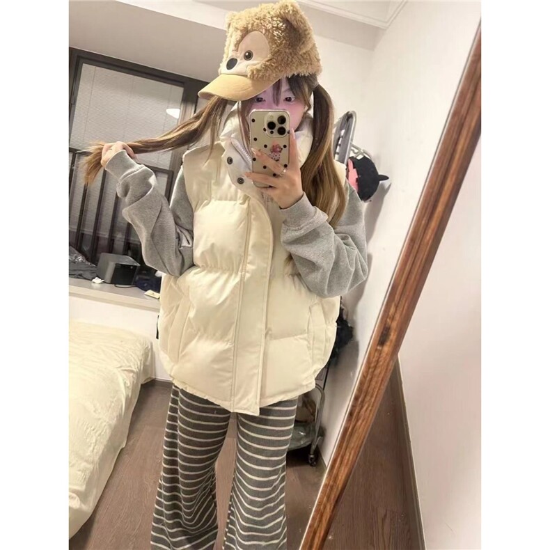 美式冬季棉马甲男女外套复古韩版潮宽松情侣棉袄外套MJ8004，女装短外套，星座208-5