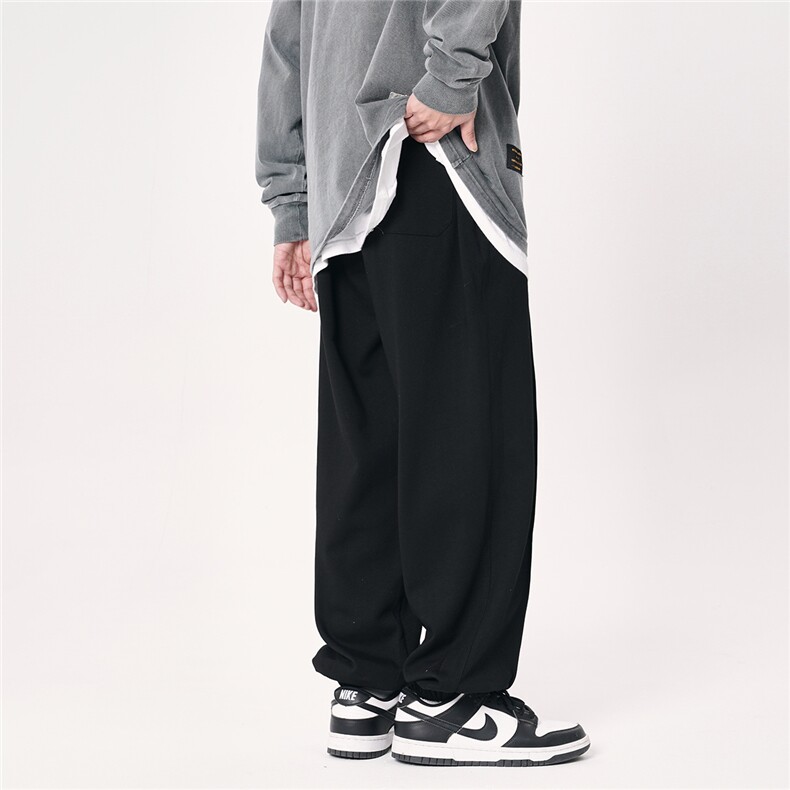 抖音直播得物2025秋冬新品纯色运动裤卫裤K015P45,男装休闲裤,电商042