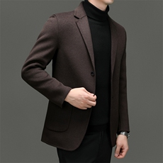M6801-78钱塘2020-3商务休闲冬季厚款百搭中年男士西服外套P270，男装西服，钱塘207-3