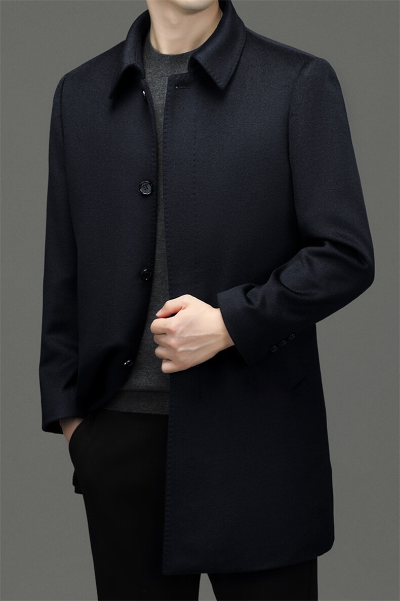 CSYM98903钱塘2020-2冬季新款商务休闲翻领中年男士毛呢大衣P370,男装毛呢大衣,钱塘207-2