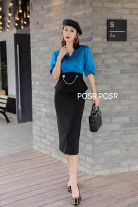 时尚醋酸拼接连衣裙????，女装连衣裙，珀莎