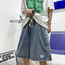 夏季牛仔短裤排扣潮牌百搭宽松休闲五分裤313A-1-NZ003-P45控58，男装牛仔裤，星座808A-1