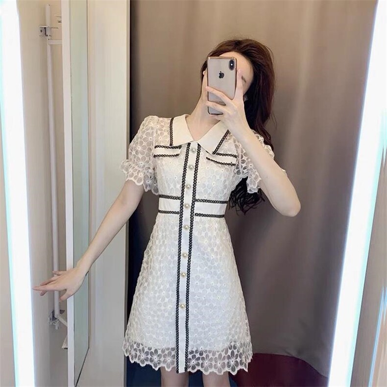 〔现货〕夏季新款，高端定制款连衣裙，单色，三个尺码，女装连衣裙，1.2.3.4