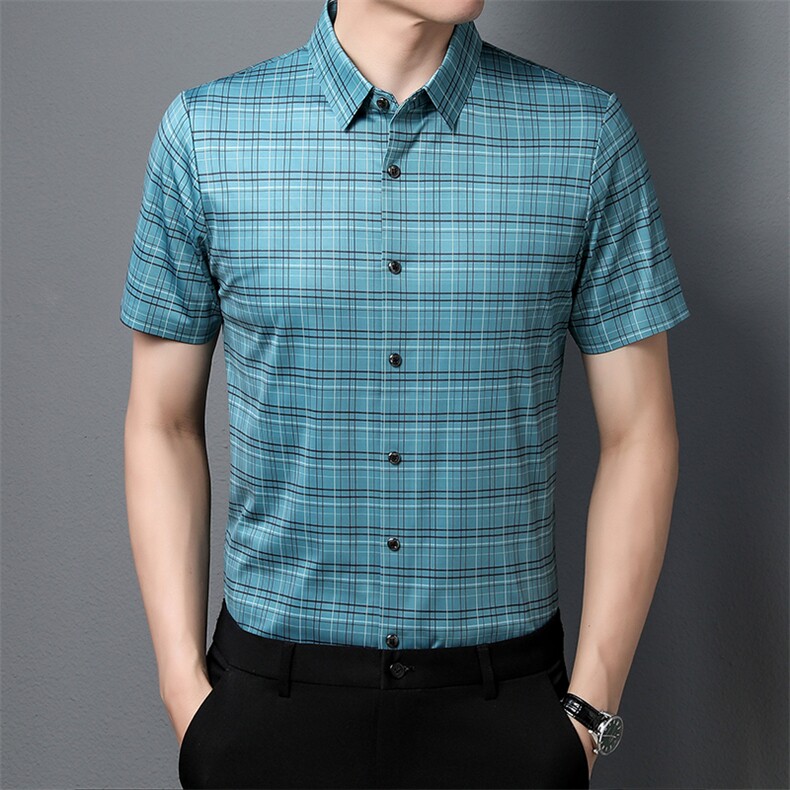 短袖衬衫男士夏季2023新款韩版潮流帅气百搭上衣休闲衬衣 P72图片
