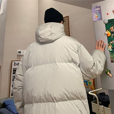港风民宿个性字母印花休闲百搭连帽棉服A247-MY227特批95控158，男装棉衣，电商A247