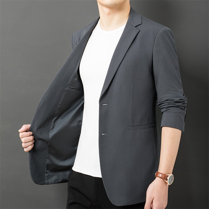 CA23002钱塘2020-2春秋新款商务休闲简约中年男士西服外套P160,男装西服,钱塘207-2