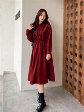 【秋季新款】刺绣连衣裙衬衫裙，女装连衣裙，笑思源