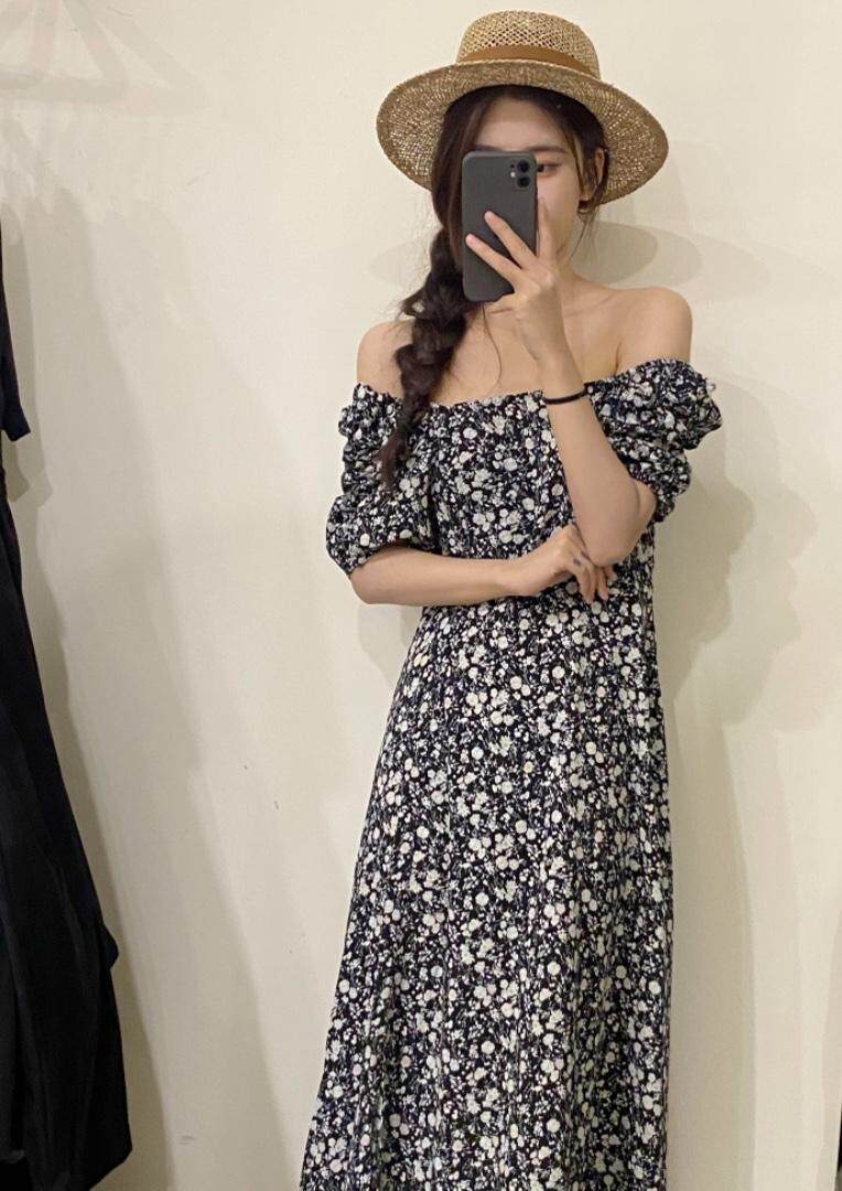 花色连衣裙，女装连衣裙，唇蔻