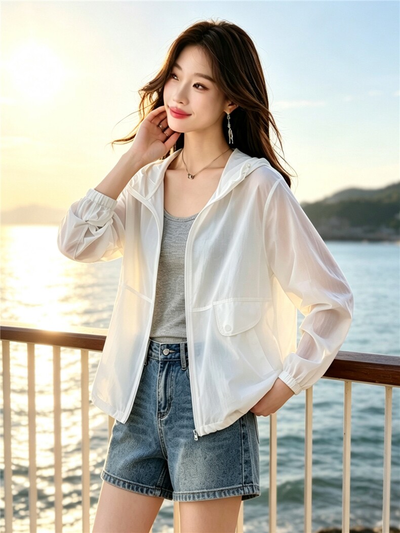 现货！现货！2026夏季新款时尚休闲防晒衣女,女装防晒衣,以桐