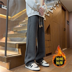 羊羔绒裤子男冬季加绒加厚休闲裤青直筒卫裤K25102*P45控79，男装休闲裤，星座227-1
