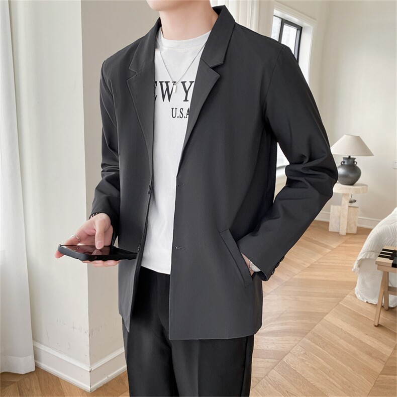 ins休闲西服男韩版潮流痞帅气小西装上衣港风潮牌单西外套，男装西服，星座505-2（原电商A260-1)