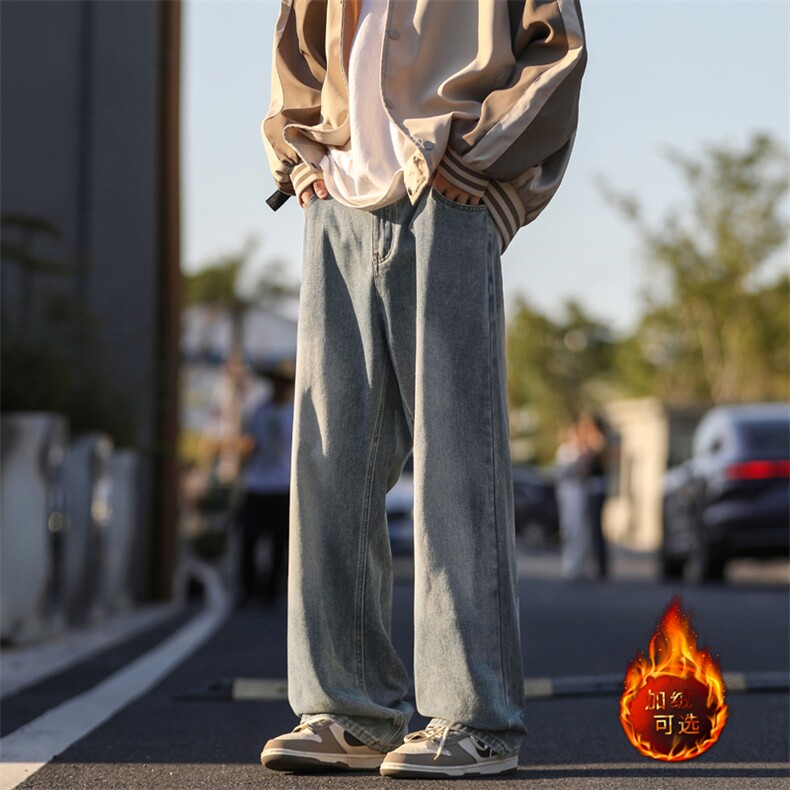 加绒加厚休闲牛仔裤渐变拖地裤K870常规特批40加绒特批50，男装牛仔裤，星座718-1