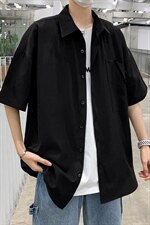 2021年春季新款纯色衬衫女宽松落肩港风衬衫男DS-C407-CS302-P35，男装衬衫，电商C323-1