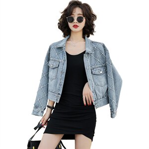 牛仔外套女宽松短款2025年春秋新款韩版小个子休闲减龄bf夹克上衣图片
