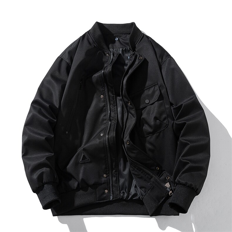 现货 2色简约街头棒球服棉服外套秋冬图片