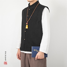 风男装立领中式男士马甲MJ60P80，男装背心/马甲，钱塘802