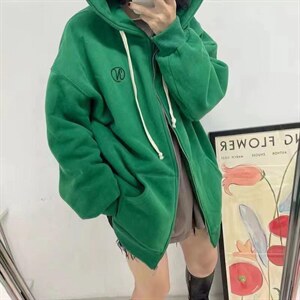 卫衣加绒开衫图片
