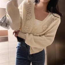 新款现货，好看绣花开衫灰白两个色，其它，CHERRY·印