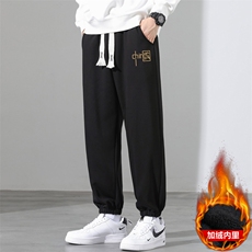 现货主推2025秋冬加绒新款男士休闲印花运动长裤大码JR912-P20，女装休闲裤，星座1816-2（原1210–2）