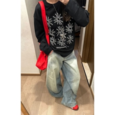 网图现货潮男女同款太阳花印花圆领长袖T恤打底衫CT812-P29，男装T恤，电商C310
