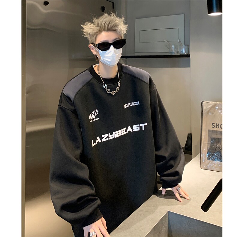主推 美式街头赛车服长袖情侣卫衣外套宽松上衣男 H1002 P58图片