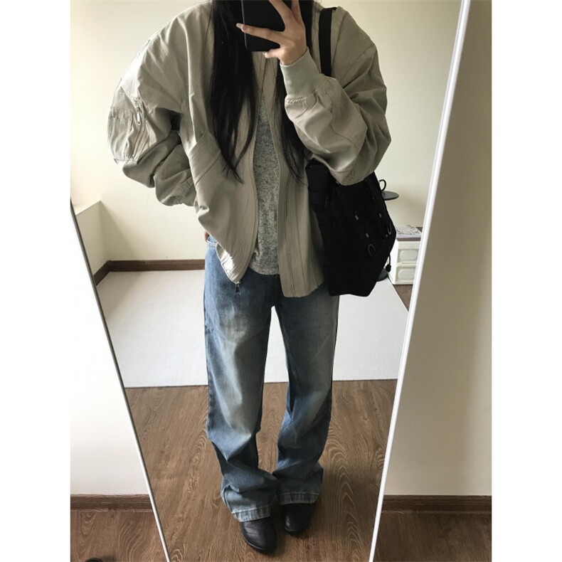 【有货】cleanfit棒球服外套高级感痞帅飞行员夹克JH8820LL-P58,男装夹克,星座1007（原301D）