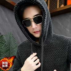 现货加绒男士毛衣连帽卫衣针织衫保暖欧货，男装针织衫/毛衣，星座1602（原101B）