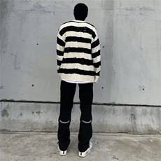 高街水洗牛仔裤男设计感小众拉链裤N8052P47，男装牛仔裤，星座1116-2