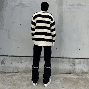 高街水洗牛仔裤男设计感小众拉链裤N8052P47图片