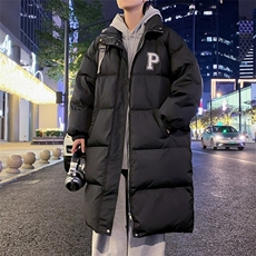 1506-1/M5691/P79字母P韩系中长款立领羽绒棉服男女新款面包服，男装棉衣，星座1506-1