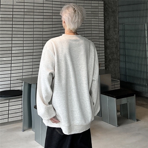 美式 复古情侣撞色拼接赛车长袖宽松圆领卫衣 W102-P58图片