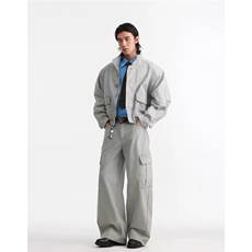 现货得物二开复古工装宽松立领水洗cleanfit夹克美式JK1252-P98，男装夹克，星座1103-3