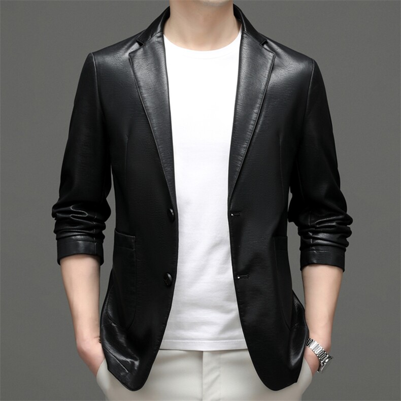 CLK88222男装皮衣西装外套商务休闲精品男士单西主推,男装皮衣,钱塘207-2