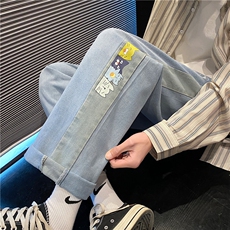 k796-p50-控68M-5XL毛毯平铺现货得物高阶港风ns宽松牛仔裤，男装牛仔裤，星座116
