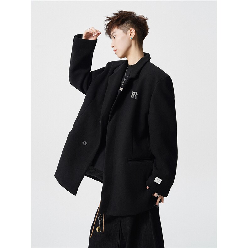 1金属搭扣毛呢子西装大码M-5XL加棉大衣涤纶XF78158P118控188，男装西服套装，星座226-2