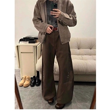 网图-K889-P6825春装重工休闲弯刀裤宽松直筒拖地裤，男装休闲裤，电商B327